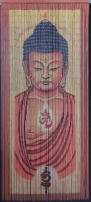 Buddha Bamboo Door Curtain Hand Painted 125 Strings