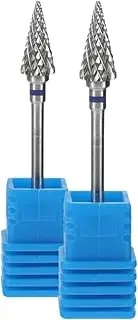 HONMEET 2pcs Nail Polish Tool Drill Bits Head Multifunctional Nail Tool File Drill Bits Gel Manicure Tools Manicure Bits Nail Polish Bits Cuticle Tools Cuticle Bits Drill Tools Steel Blue