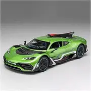 Die-cast 1:24 for Mercedes-Benz AMG ONE Sports Car Model Metal Diecast Free Wheeling Vehicles Simulation Sound & Light for Gift Miniature Vehicle(Green)