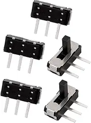Micro Switch,Mini Switch, 5 Pcs 2 Position Vertical Angle 3P SPDT Micro Slide Switch Latching Toggle Switch