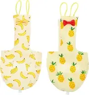 EXAOMBLE 2Pcs Diaper Flight Suit Reusable Clothing for Pet Birds Comfortable Nappy for Daily Wear Washable Easy to Cute Design for Budgies Parrots