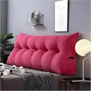 Triangular Headboard Pillow Bedside Headboard Wedge Reading Pillow Double Bedside Triangle Cushion Daybed Backrest (79in,Purple) (39in,Pink)