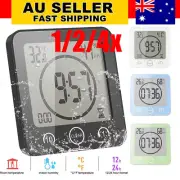 Bathroom Waterproof Digital Shower Alarm Clock Timer Temperature Humidity Meter