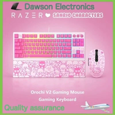 Razer x Sanrio Hello Kitty Orochi V2 Gaming Mouse and Mechanical Keyboard Bundle