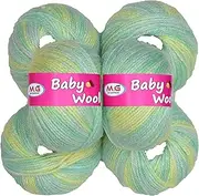 M.G ENTERPRISE 100% Acrylic Wool Red (6 pc) Baby Wool 4 ply Wool Ball Hand Knitting Wool/Art Craft Soft Fingering Crochet Hook Yarn, Needle Knitting Yarn Thread Dye V