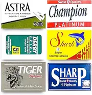 Astra-Feather-Shark-Tiger-Voskhod Double Edge Razor Blades Sampler, 30 Blades