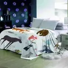 Brown Panda Line Sky Light 3D Warm Plush Fleece Blanket Picnic Sofa Couch