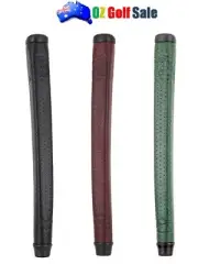 Grip Master Kangaroo Roo Leather Perforated MIDSIZE Putter Grip - Blk/Uluru/Grn