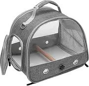 Bird Carrier Backpack, Parrot Travel Cage, 11.81x9.45x10.24 inches, Small Pet Breathable Bag, Transparent Ventilated Design, Lightweight Portable for Birds, Hamsters, Rabbits
