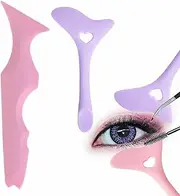 2pcs Eyeliner Stencils Reusable Silicone Eyeliner Stencils Wing Tips Eyebrow Eyeliner Lipstick Winged Tip Eyeliner Aid Eyebrow Pencil Stencil Lazy Quick Makeup Tool