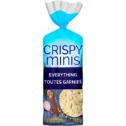 6X Quaker Crispy Minis Gluten-Free Everything Rice Cakes 127g CANADA- FRESH!