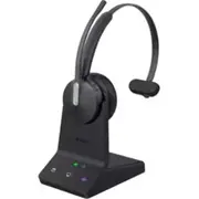 Yealink WH64 Mono DECT & Bluetooth Hybrid Wireless Headset with Charging Stand - Teams Certified 3-Mics Noise Cancellation / Busy Light / Up to 150m Distance / Up to 26-Hour Talk-time [1208671]
