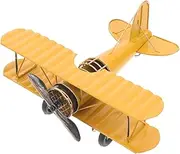 Toddmomy Vintage Biplane Model Retro Aircraft Tabletop Ornament Iron Airplane Decor for Home and Office Decoration Unique Present Idea