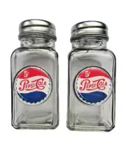 Pepsi Cola Soda Salt & Pepper Shakers, Pepsi Cola retro Logo S&P shakers