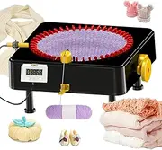 [JAMIT] Knitting Machine 48 Needles Loom Knitting Machine with External Digital Counter, Hand Crank Knitting Machines for Adults, Knitting Board Loom Machine for DIY Hat Scarf Sock(No Electric Function)