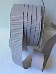 1" Grosgrain Ribbon - May Arts - JH31 - Grey - 5 Yards