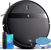 Kilgone Robot Vacuum and Mop Combo - WiFi/Alexa/App, Robotic Vacuum Cleaner, Ultra-Slim & Quiet, Tangle-Free, Auto Recharge, Multi-Surface Cleaning, Cleans Carpets, Hard Floors & Pet Hair Efficiently