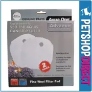 Aqua One Fine Wool Filter Pad 550/750 Aquis Canister Filter 401w 2Pk