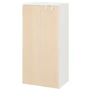 SMÅSTAD / PLATSA wardrobe, white/birch, 60x42x123 cm