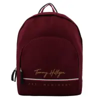 在飛比找momo購物網優惠-【Tommy Hilfiger】金草寫標誌帆布手提後背包(暗