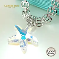 在飛比找蝦皮購物優惠-CamillaDale 藍色海洋的傳說海星水晶厚金屬項鍊