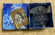 Bohemia Hand Cut Lead Crystal Footed Powder Box NEW w/box Czechoslovakia