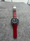 20mm RED Vulcanized caoutchouc rubber Strap Rolex GMT-MASTER II Deployment