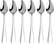 6-Piece set, stainless steel serrated grapefruit spoon, suitable for citrus fruits, kiwi, dragon fruit and other fruits，6 inches