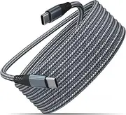GDSanlian 60W USB C to USB C Cable 2m/6ft, Braided Fast Charging Cord with Aluminum Connector, USB-IF Certified PD 3.0 & 480Mbps Data Transfer for MacBook/iPhone 16,15 Max pro/Samsung/Pixel - Black