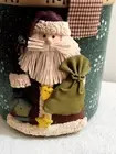 New 3D Detailed Santa Cookie Jar Stoneware Sophisticated Airtight 8.75" Sturdy