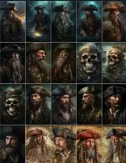 Pirate Tags 20 Pcs Junk Journal Scarpbook Usa