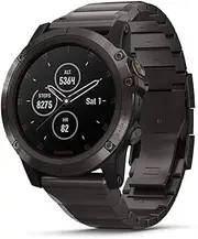 [Garmin] Fenix 5X Plus, Ultimate Multisport GPS Smartwatch, Features Color Topo Maps and Pulse Ox, Heart Rate Monitoring, Music and Contactless Payment, Gray with Titanium Band, 010-01989-04
