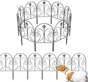 Pet Barrier Garden Fencing Decorative Garden Fence - No Dig Anti-Rust Border Fence,Pet Barrier Edge,10pcs PE Border Fence Panel