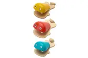 3pc PlanToys Fish Castanet Kids Wooden Musical Percussion Toy Combo Set 12m+