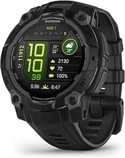 [Garmin] Instinct 3, 45mm, AMOLED, Black Bezel with Black Band