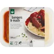 Woolworths Bangers & Mash Chilled Meal 350g