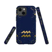 For Apple iPhone 13 mini Case, Armour Back Cover, Aquarius Sign