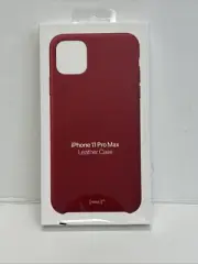 Original Genuine Apple Leather Snap Case Cover For iPhone 11 Pro Max - Red