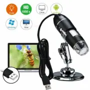 8LED 1000X 3MP USB Digital Microscope Endoscope Magnifier Camera w/ Stand Black