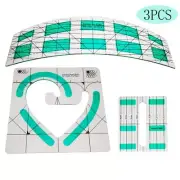 Non-slip Quilt Ruler freemo arc ruler Patchwork Quilting Template set #1set =3pc
