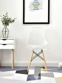在飛比找松果購物優惠-簡約透明摺疊餐椅時尚美觀居家裝飾好幫手 (8.3折)