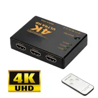 在飛比找momo購物網優惠-【LineQ】4K2K 高畫質HDMI 3進1出遙控切換器