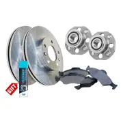 Rear Wheel Bearing Hub Assembly + Brake Rotor Pad Kit for Honda Accord CE1
