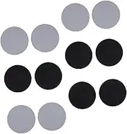 ORFOFE 15 Pairs Sofa Stickers Non Slip Carpet Markers Round Adhesive Grippers Black White for Bed Sheet Retention Easy to Apply for Living Room Bedroom Office