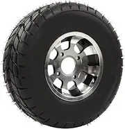 XTevu 21x7-10 Tire with Hub, Integrated Mounting Tire Wheels, Fits ATV, UTV, Go Kart, Farm Vehicle, Lawn Mower, Replacement Part for Various Applications