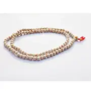 KannsSky White Tulsi Japa Mala 108 + 1 Beads