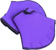 HANABASS 1 Pair Webbed Paddle Glove Gloves for Swimming Fishing Gloves Warm Mittens for Women Swim Webbed Gloves Aquatic Gloves Webbed Finger Gloves Kid Wagon Bike Handguard Purple Diving