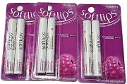 3 Packs Of 2 Softlips Raspberry Green Tea Extract Lip Protectant