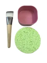 4pc Mini Maskmates Mask Kit Ecotools Spa Beauty Brush Sponge & Small Bowl Travel