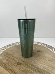 Starbucks 2022 Spring Green Mermaid Scales Tail Tumbler Cup 24oz EUC